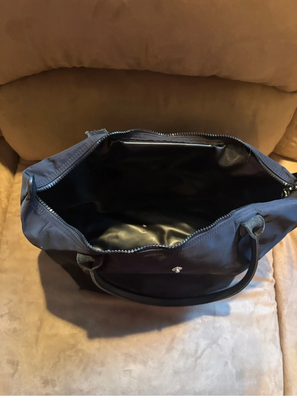 Longchamp Large Le Pliage Tote (Black Nylon)